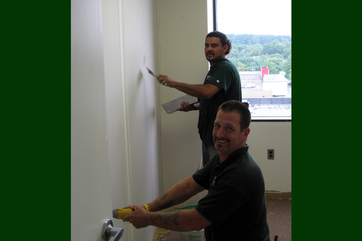 Cypress Contracting full-time staff performs service work.