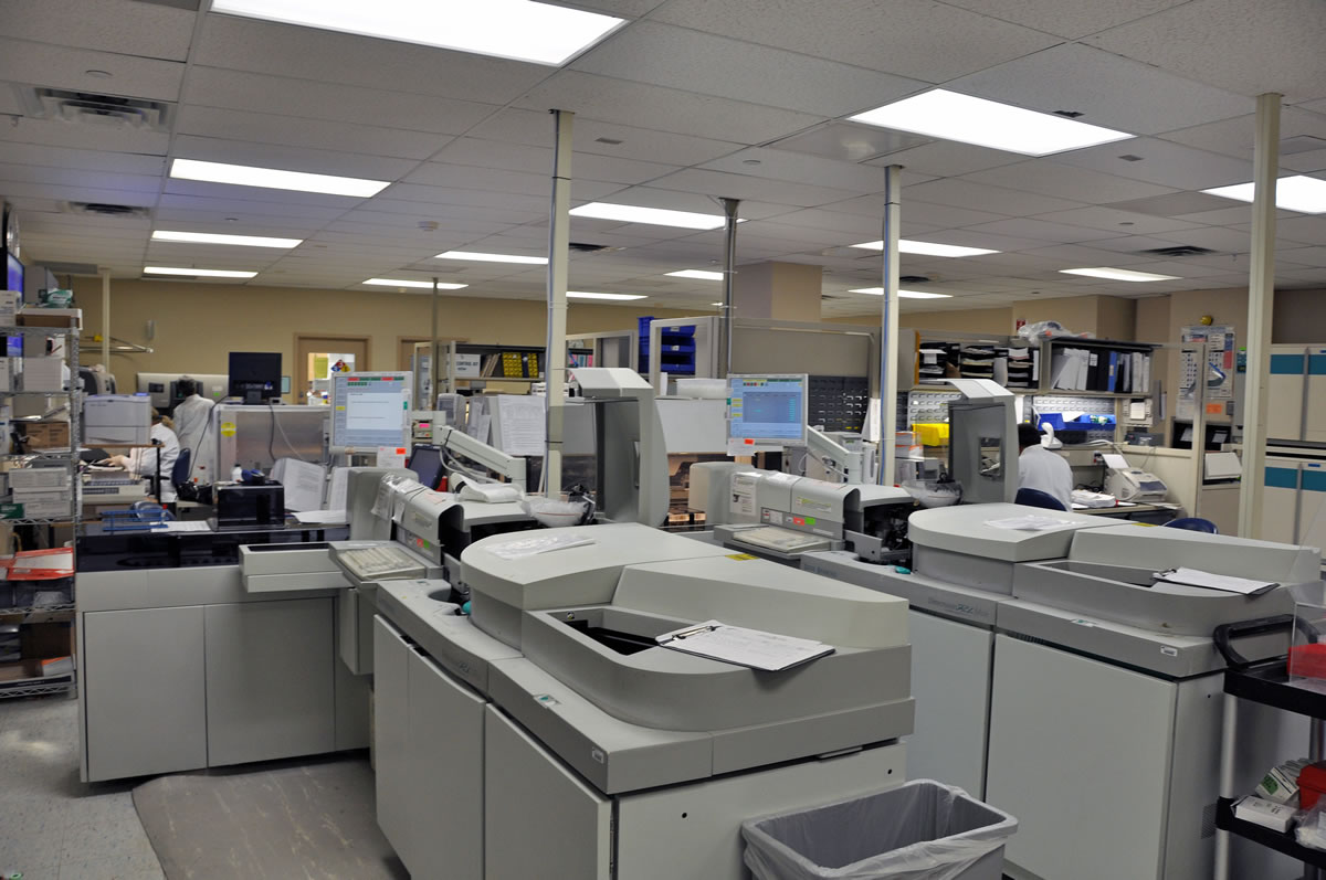 Multi-phased renovation to the main lab at Shady Grove Hospital