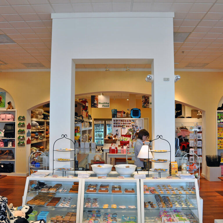 Interior of design/build for high-end pet store by Cypress Contracting